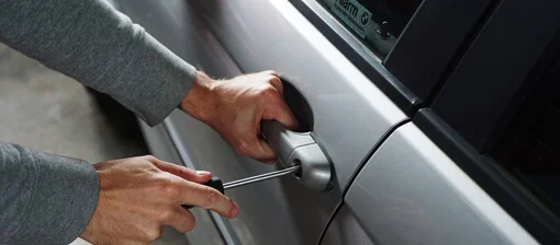Picture of a person locked out of car